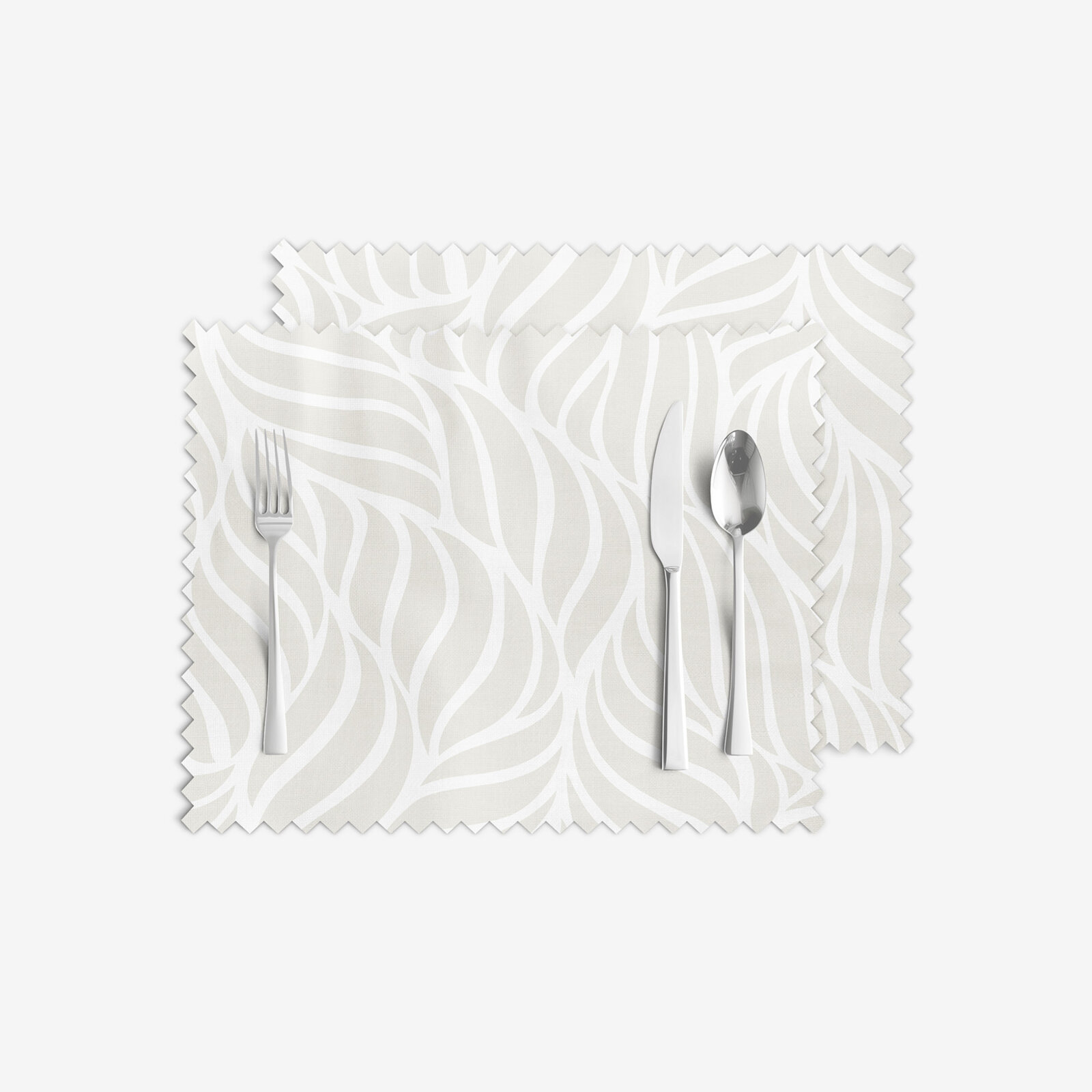 Tafelplacemat teflon - Beige lijnen - set 2 stuks