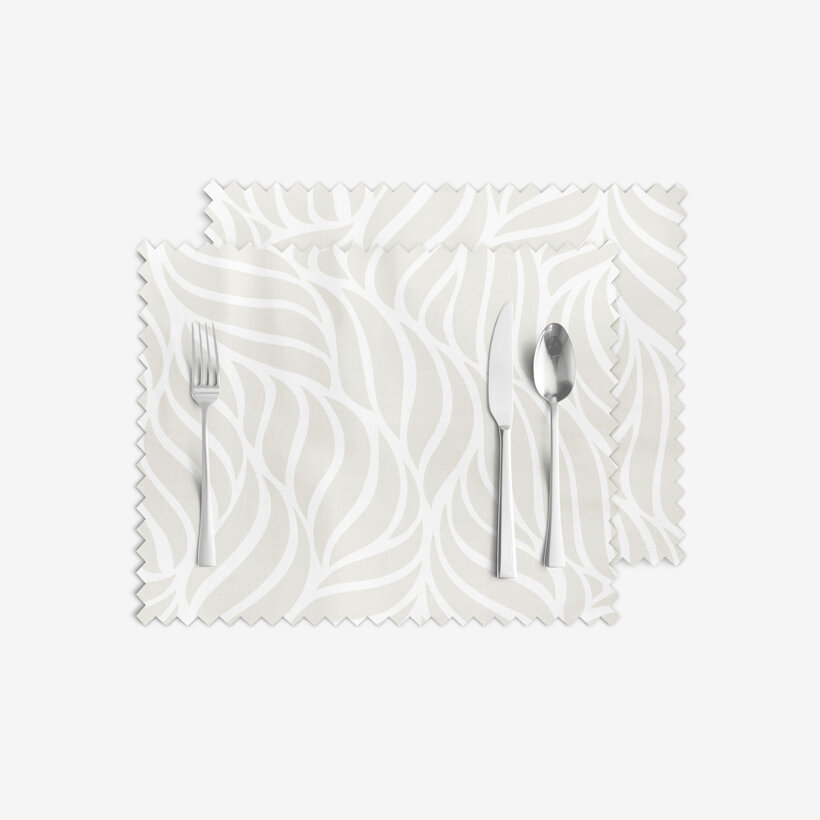 Tafelplacemat teflon - Beige lijnen - set 2 stuks