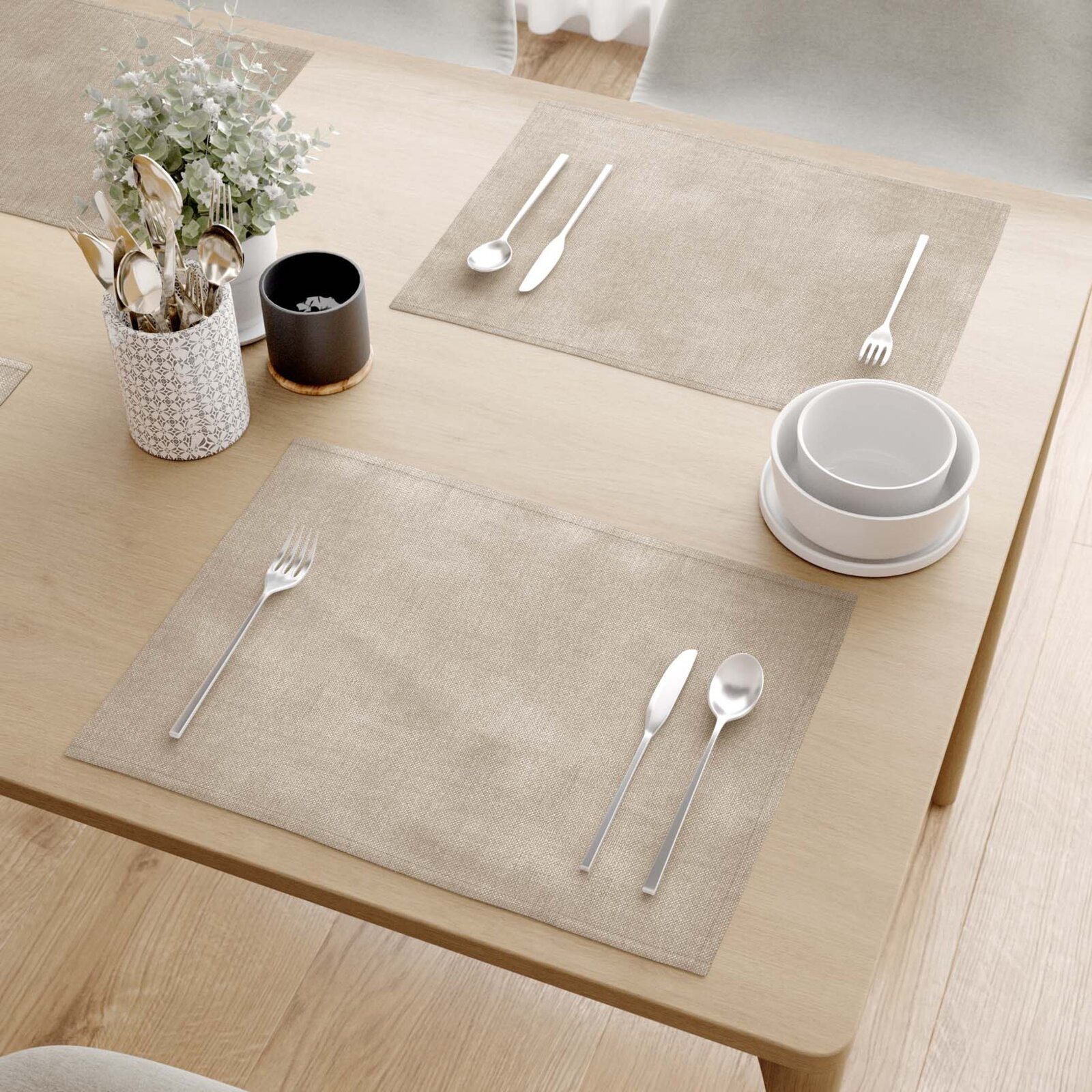 Tafelplacemat Malaga - koffie ongebleekt - set 2 st.