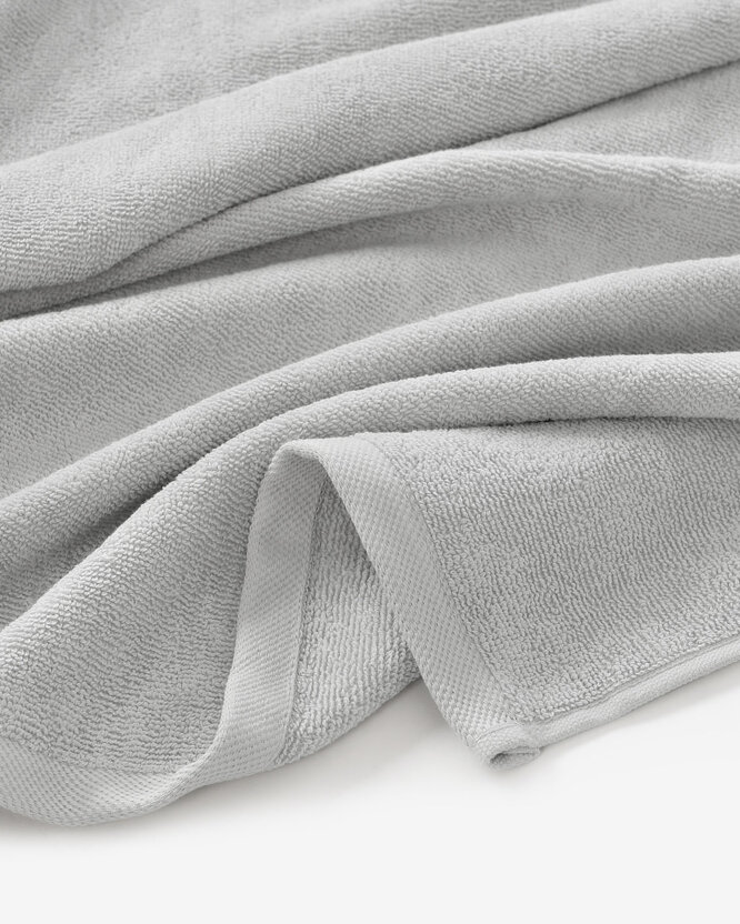 Katoenen badstof handdoek / badhanddoek Soft zonder boord - grijs