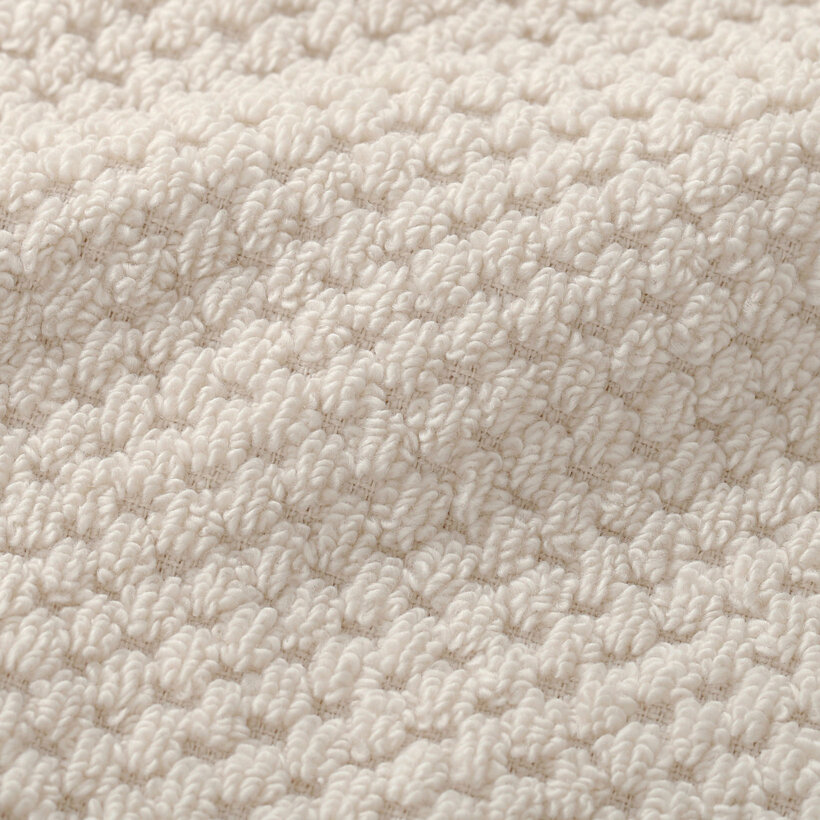 Katoenen badstof handdoek / badhanddoek Micro Pure - amandel