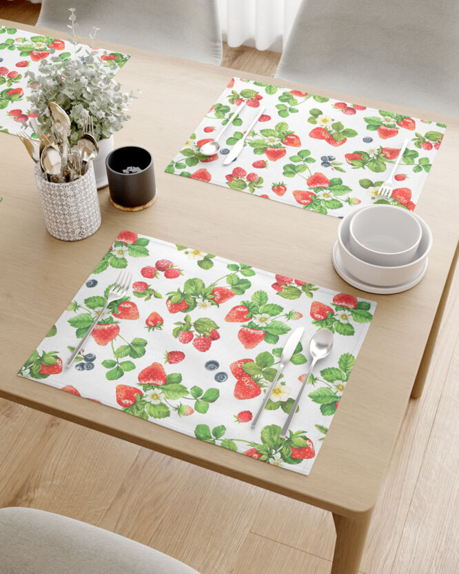 Placemat voor op tafel Valencia - Bosvruchten - set 2 stuks