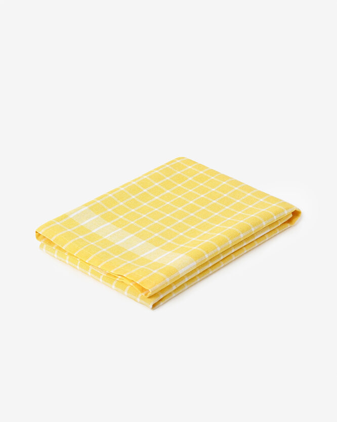 Katoenen theedoek - Gele ruit