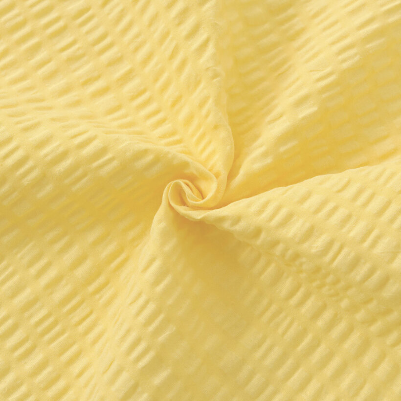 Katoenen crêpe - geel