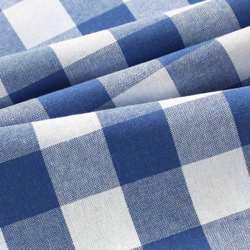 Keuken katoenen theedoek - Blauwe ruiten