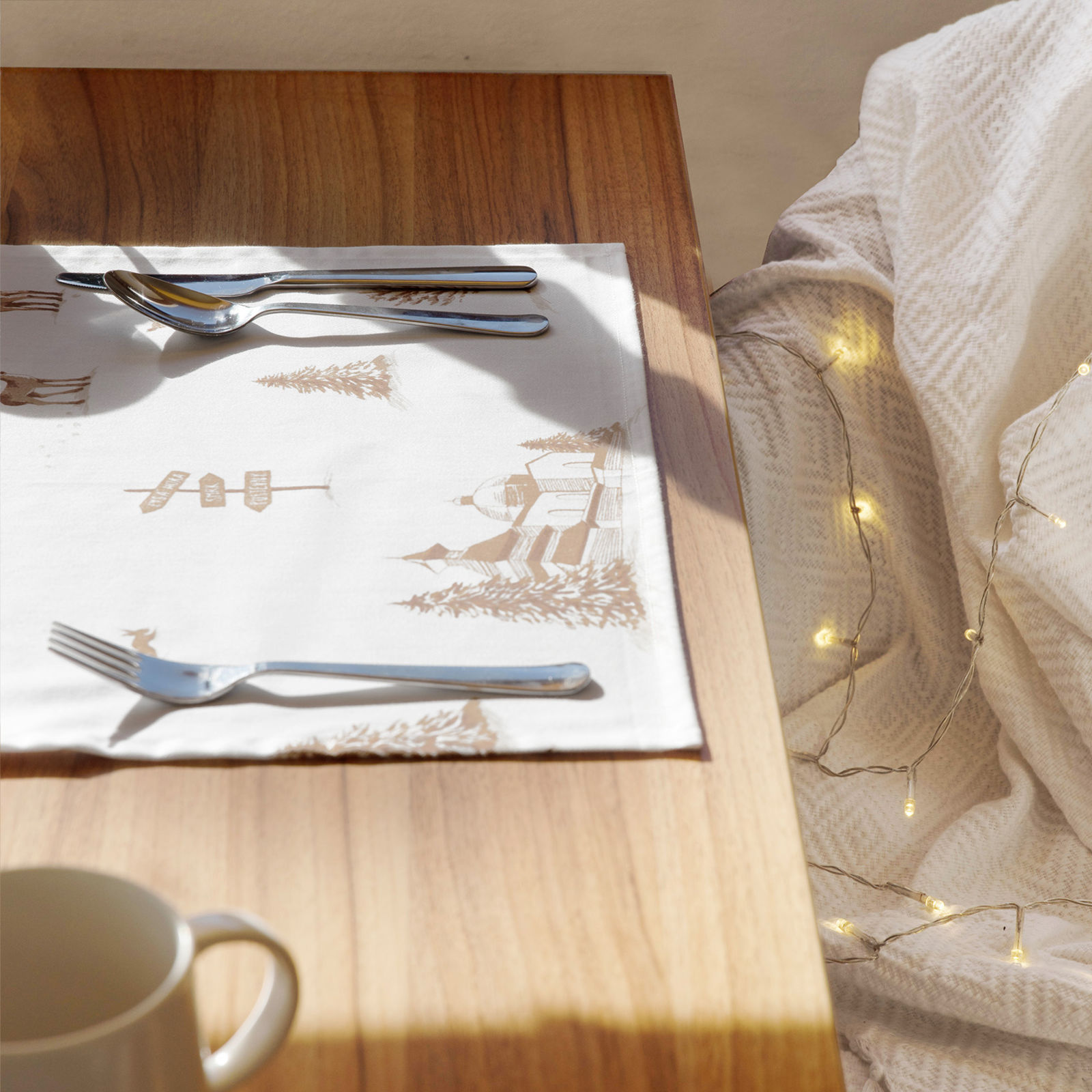 Placemat voor de tafel van stevig katoen - Beskydy - set van 2 stuks