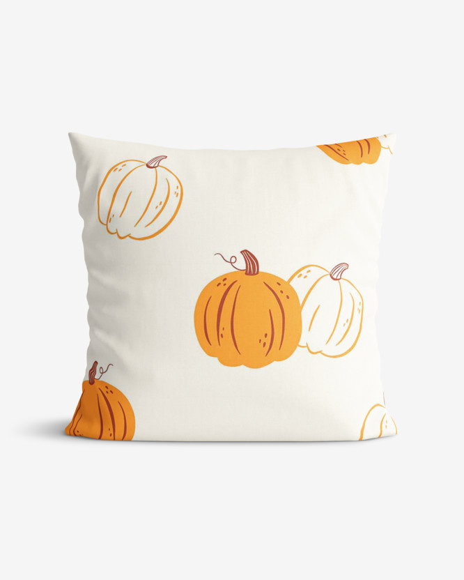 Katoenen kussensloop - Herfst pompoen
