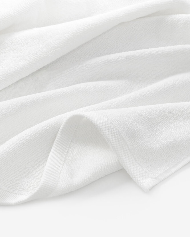 Katoenen badstof handdoek / badhanddoek Soft zonder boord - wit