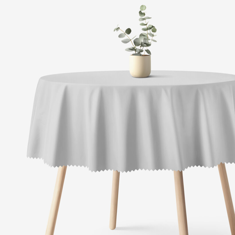 Rond teflon tafelkleed - grijs
