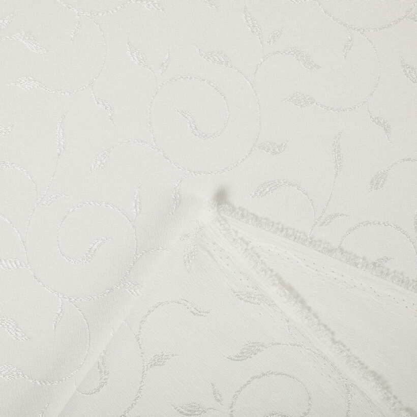 Tafelstof met tefloncoating - crème met grote ornamenten