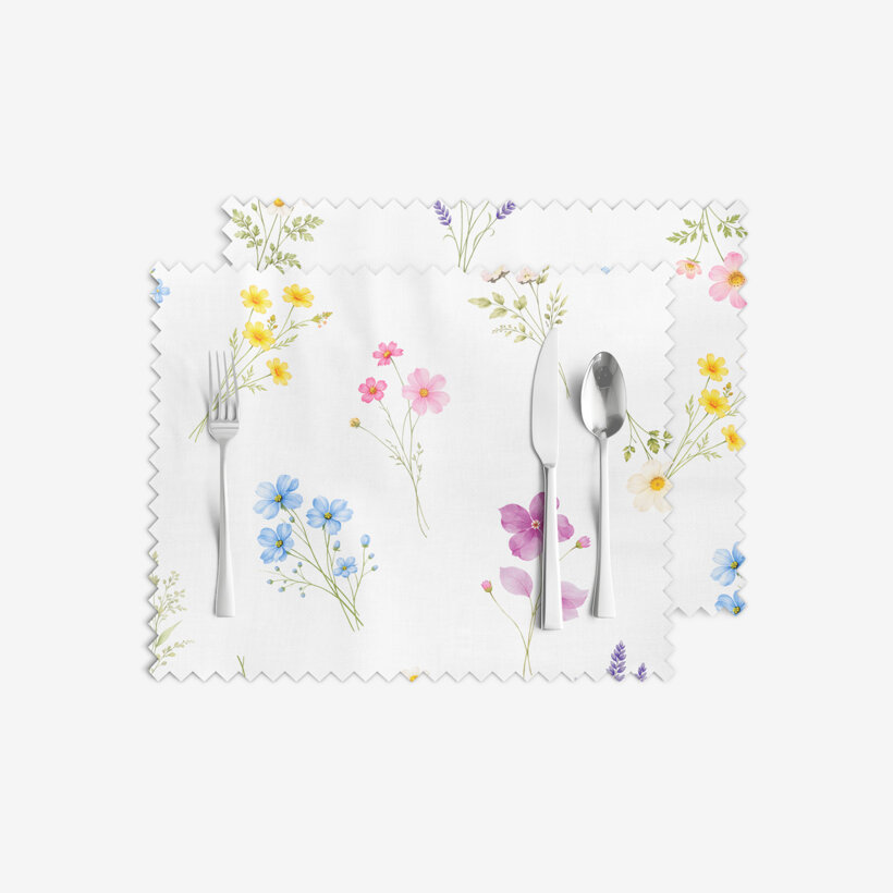 Tafelplacemat teflon - Bloementuin - set 2 stuks