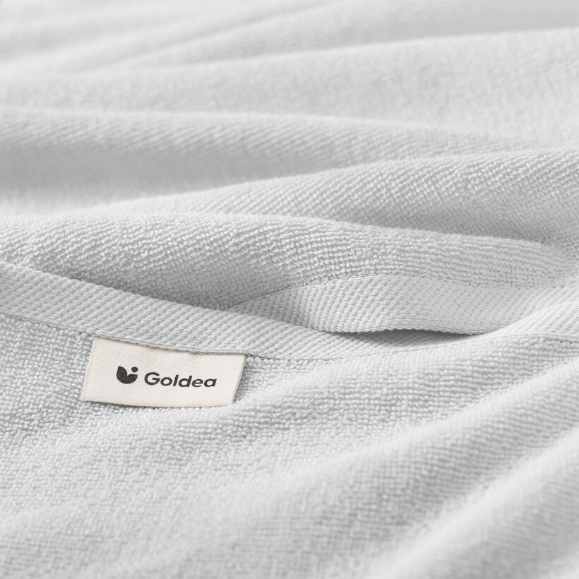 Katoenen badstof handdoek / badhanddoek Soft zonder boord - grijs