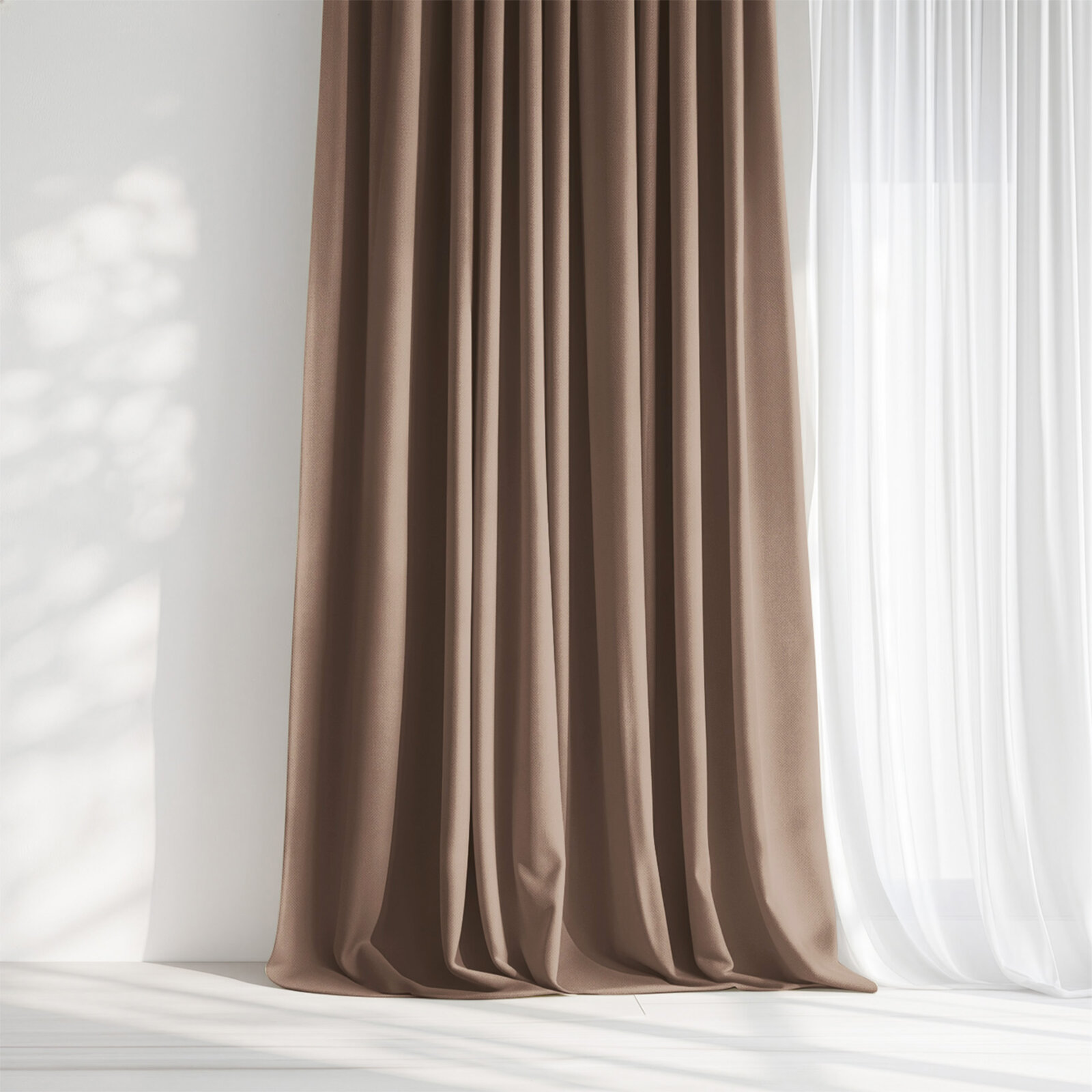 Decoratief gordijn Marbella - moka