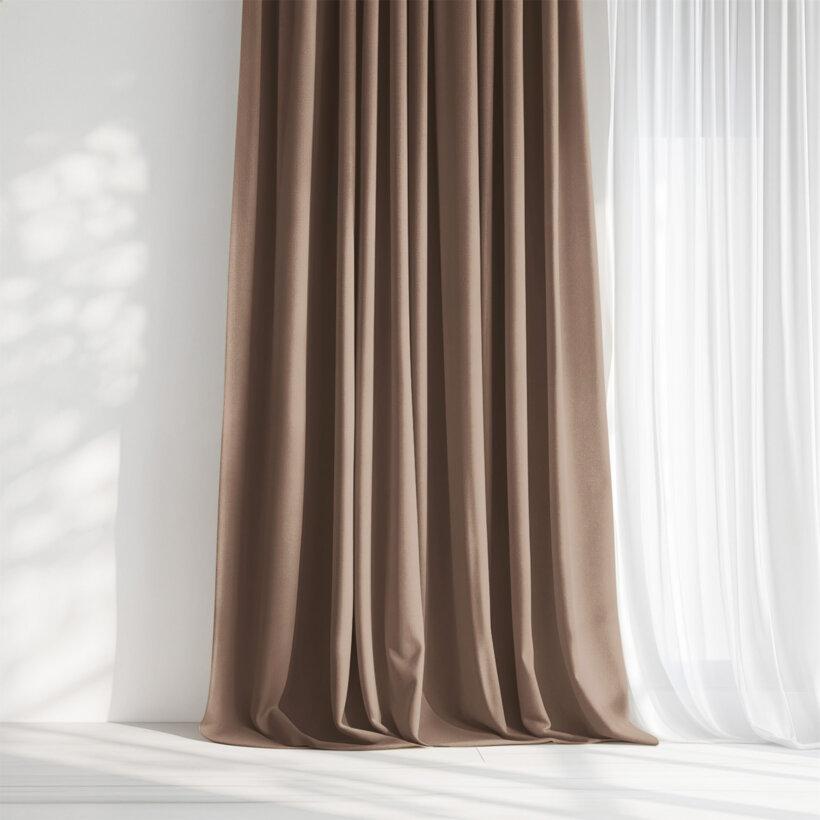 Decoratief gordijn Marbella - moka