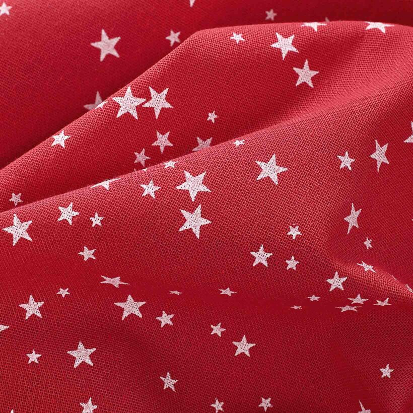 Decoratiestof Valencia - Sterretjes op rood