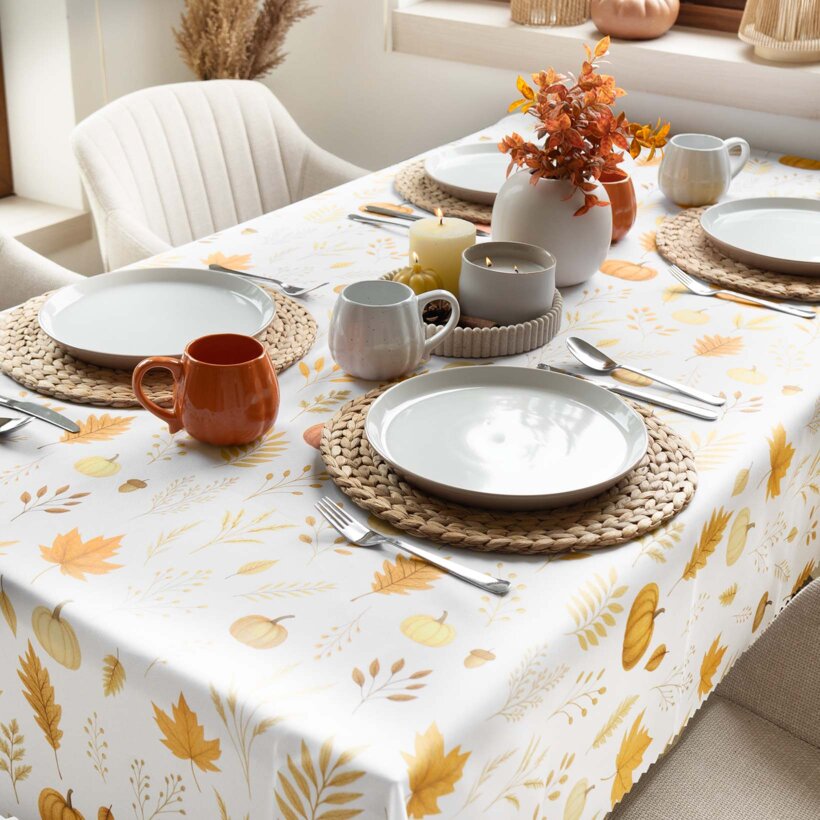 Hoekig teflon tafelkleed - Geur van de herfst