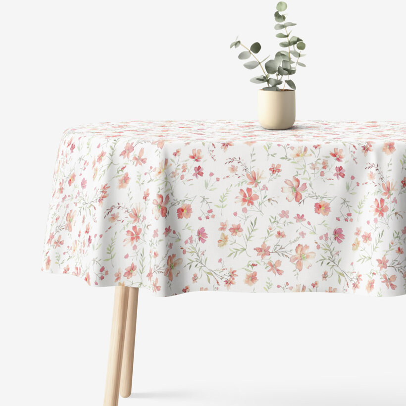 Ovaal tafelkleed Valencia - Veldbloemen