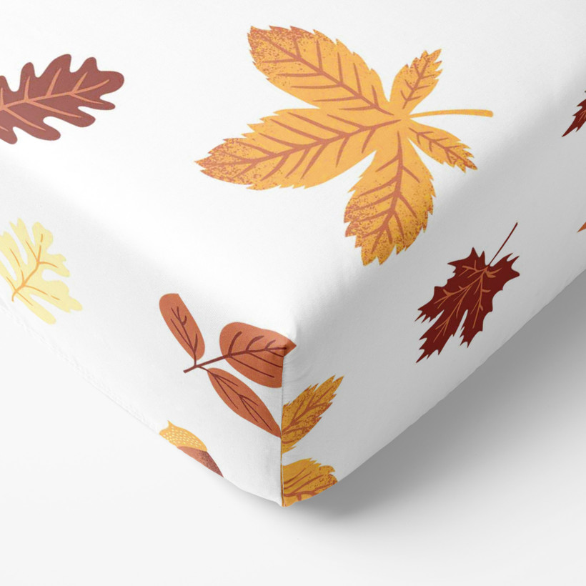 Katoenen hoeslaken - Herfstbladeren