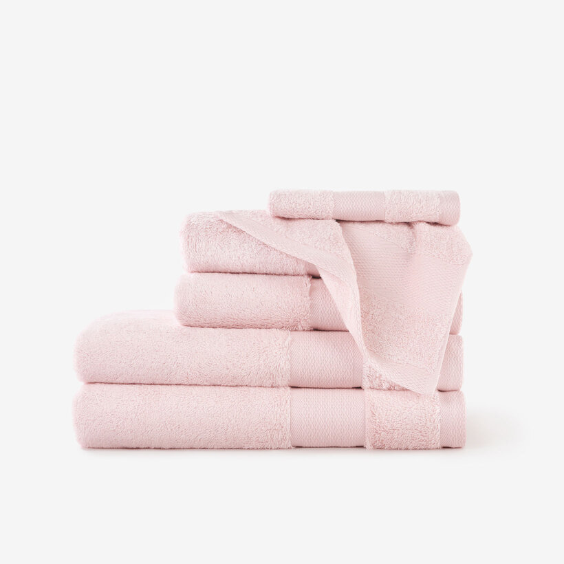 Bamboe handdoek/badhanddoek - pastelroze