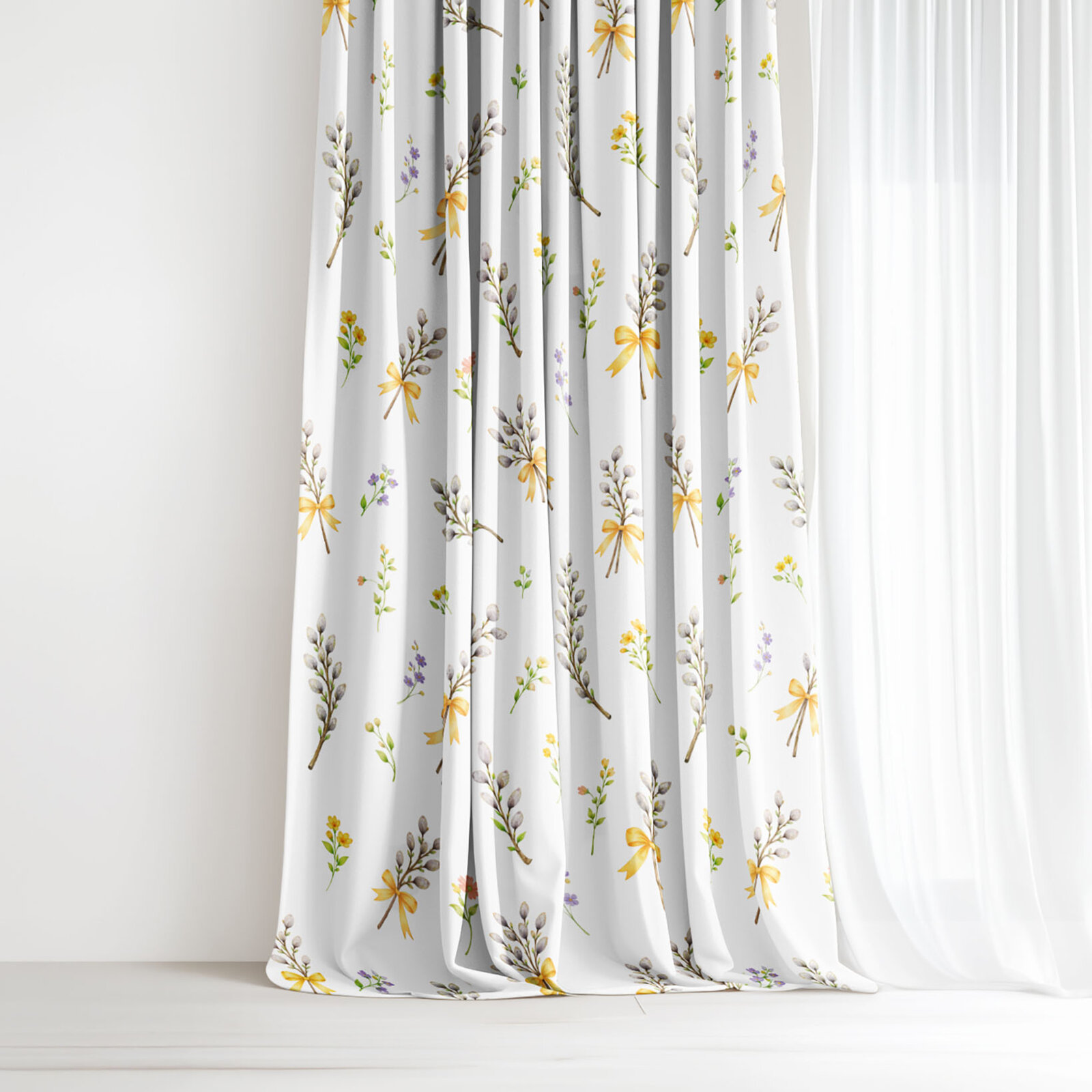 Lente decoratief gordijn Luca - Poesjes