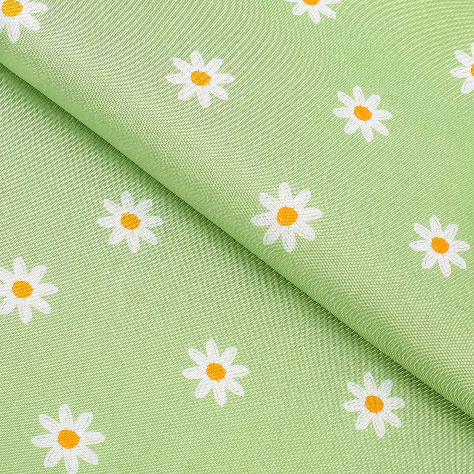 Tafelstof met tefloncoating - Margrieten op groen