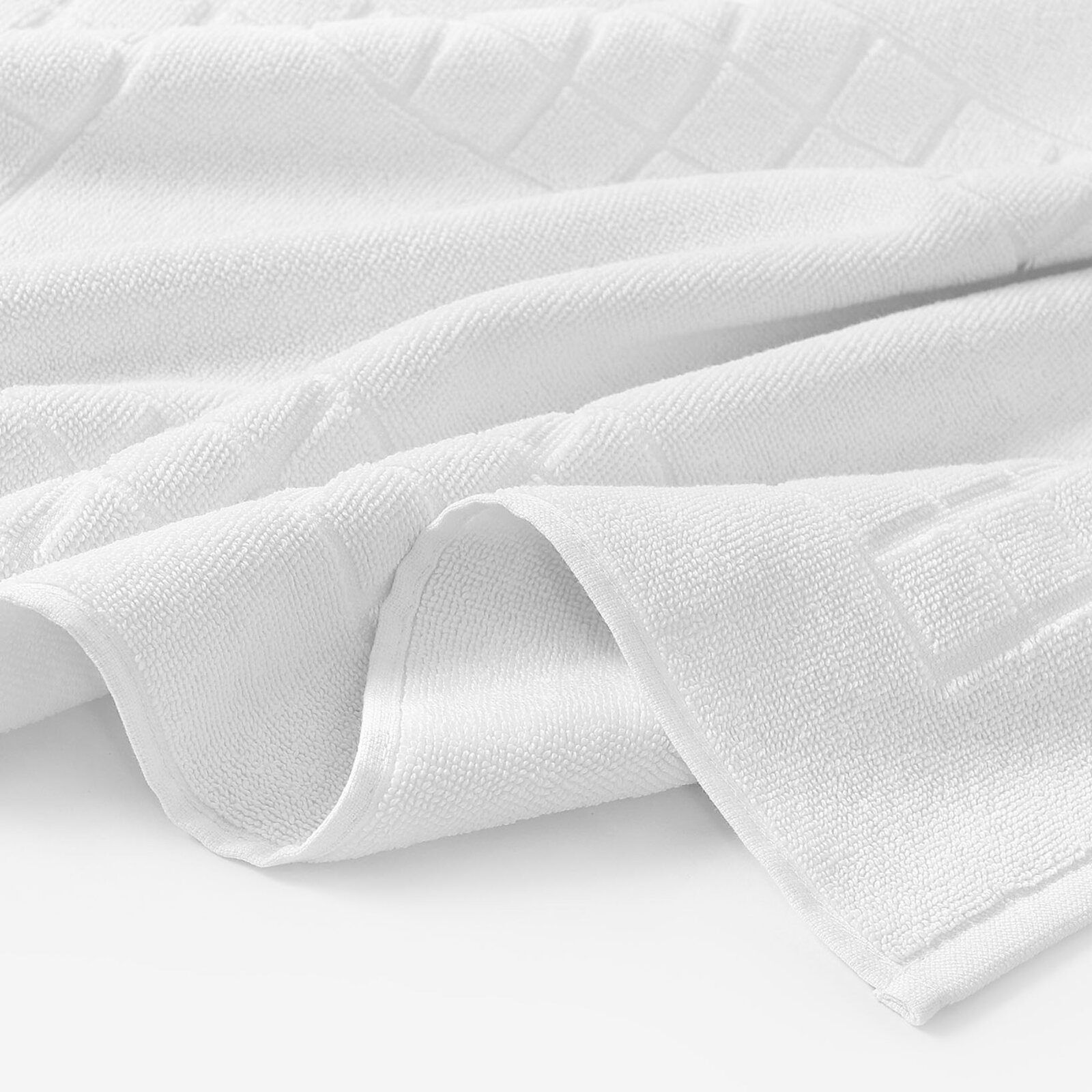 Badkamer badstof mat Mozaika - wit