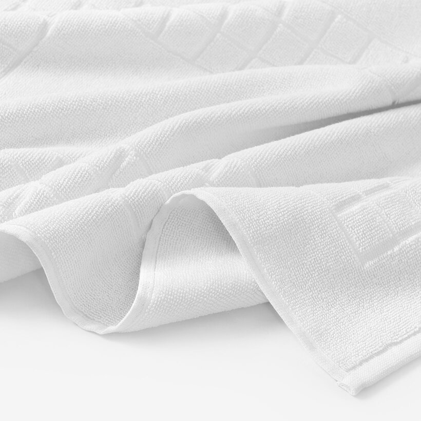 Badkamer badstof mat Mozaika - wit