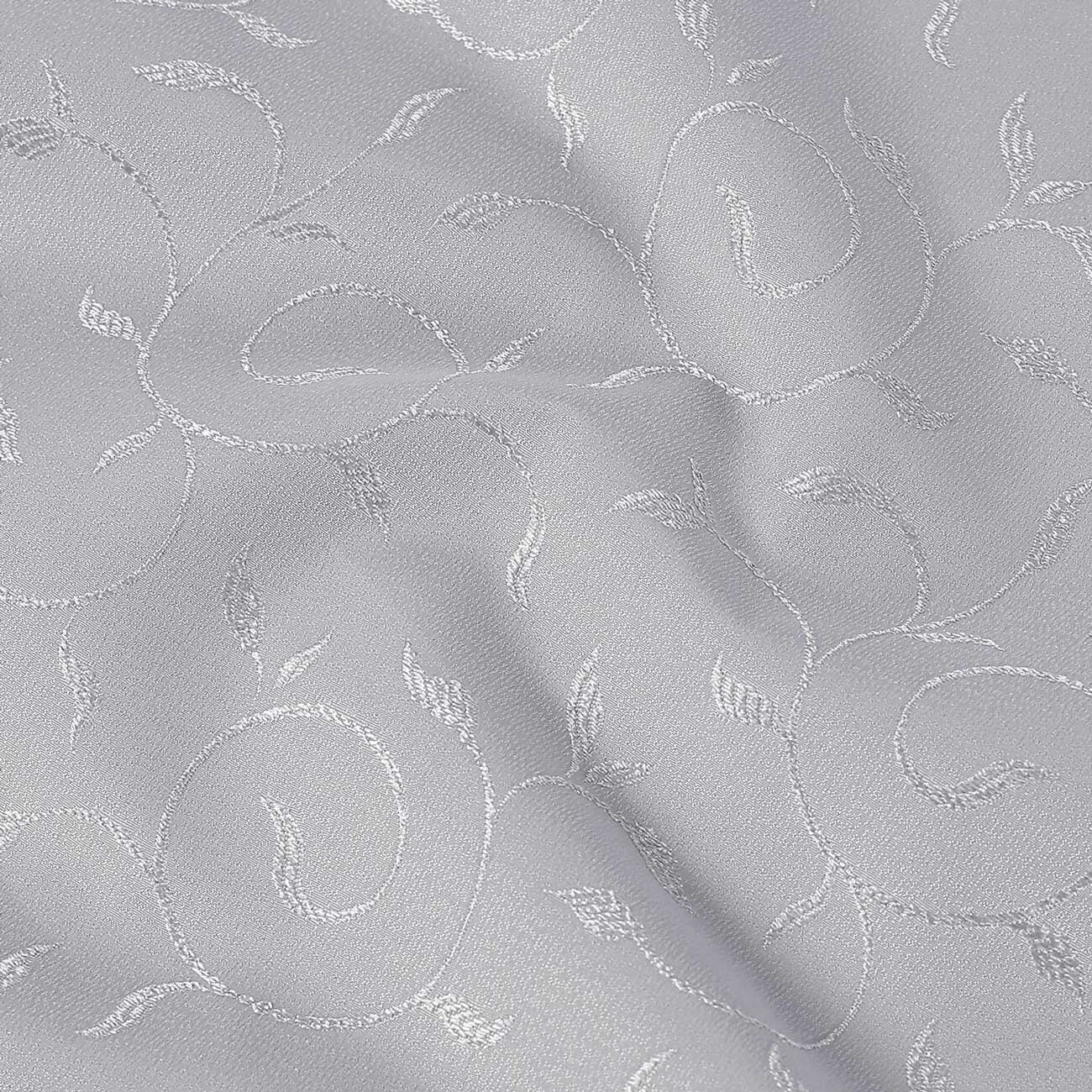 Stof met tefloncoating voor tafelkleden - grijs met grote ornamenten
