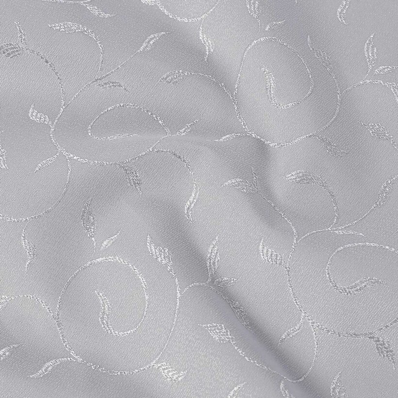 Stof met tefloncoating voor tafelkleden - grijs met grote ornamenten