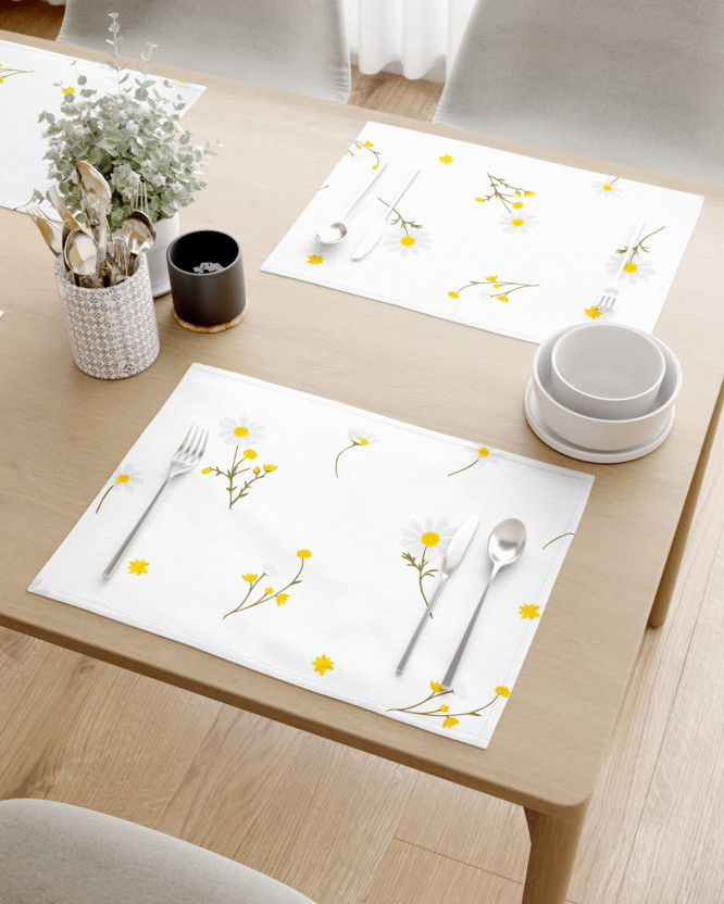 Tafelplacemat 100% katoen renforcé - Kamille - set 2 stuks