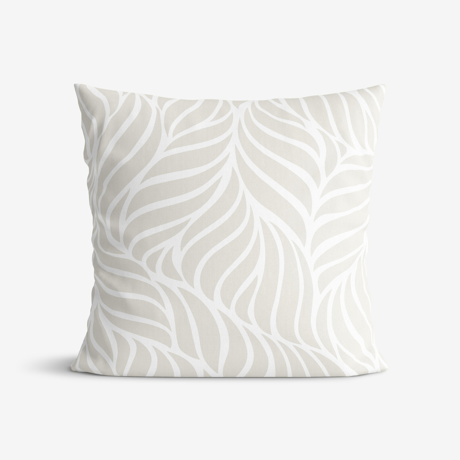 Decoratieve kussensloop Luca - Beige lijnen