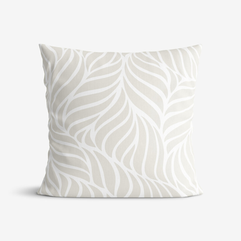 Decoratieve kussensloop Luca - Beige lijnen