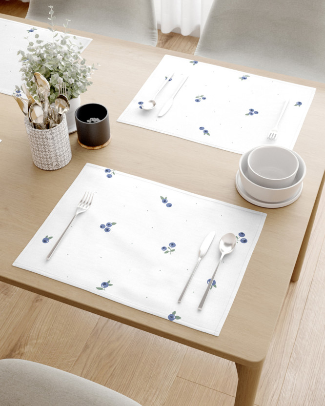 Tafelplacemat 100% katoen renforcé - Bosbessen - set 2 stuks