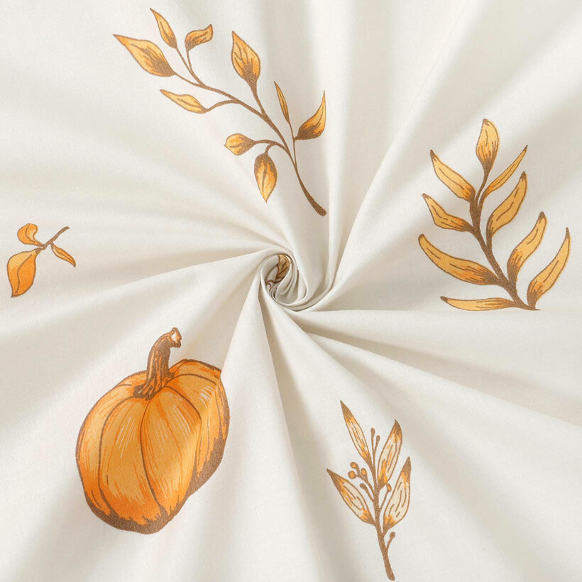 Katoen renforcé - Herfst pompoenen en blaadjes