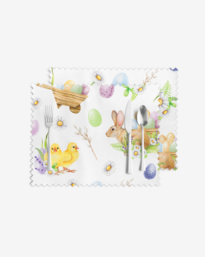 Pasen placemat voor de tafel teflon - Symbolen van Pasen - set 2 stuks