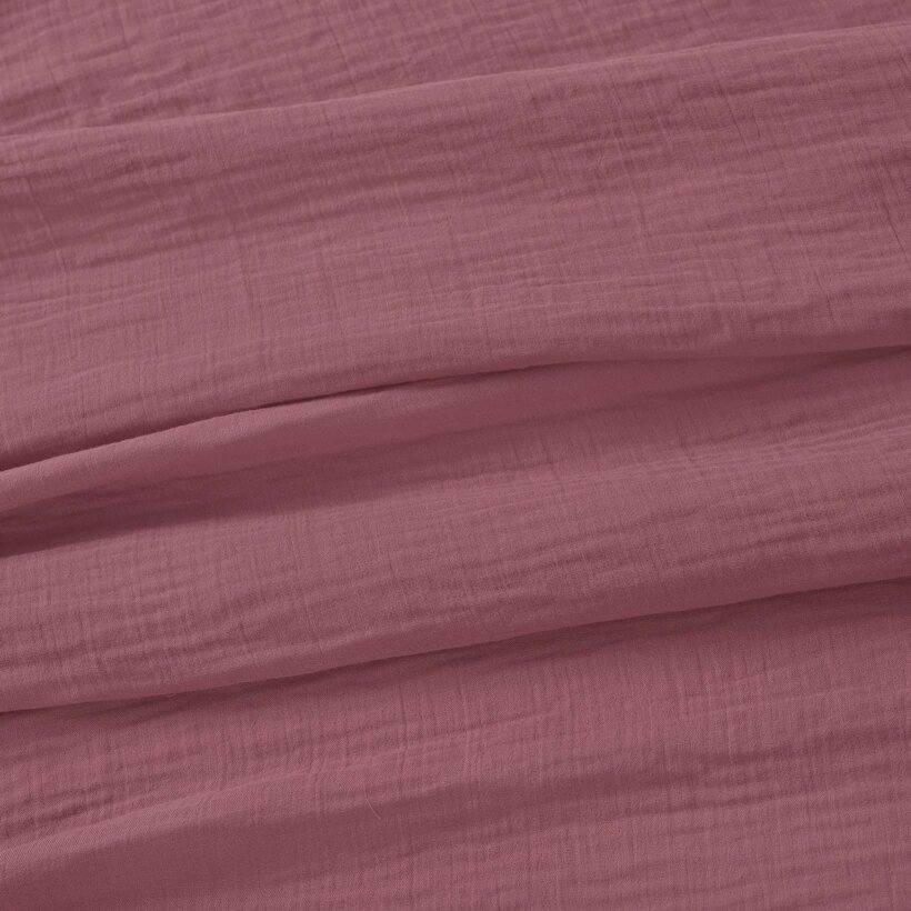 Mousseline stof - pastel wijnrood