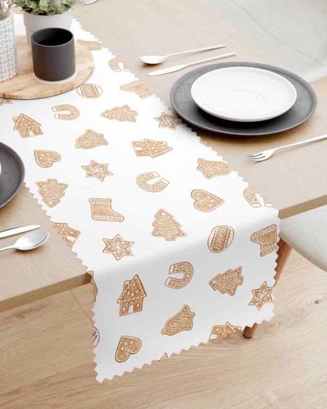 Kerst tafelloper teflon - Peperkoekjes