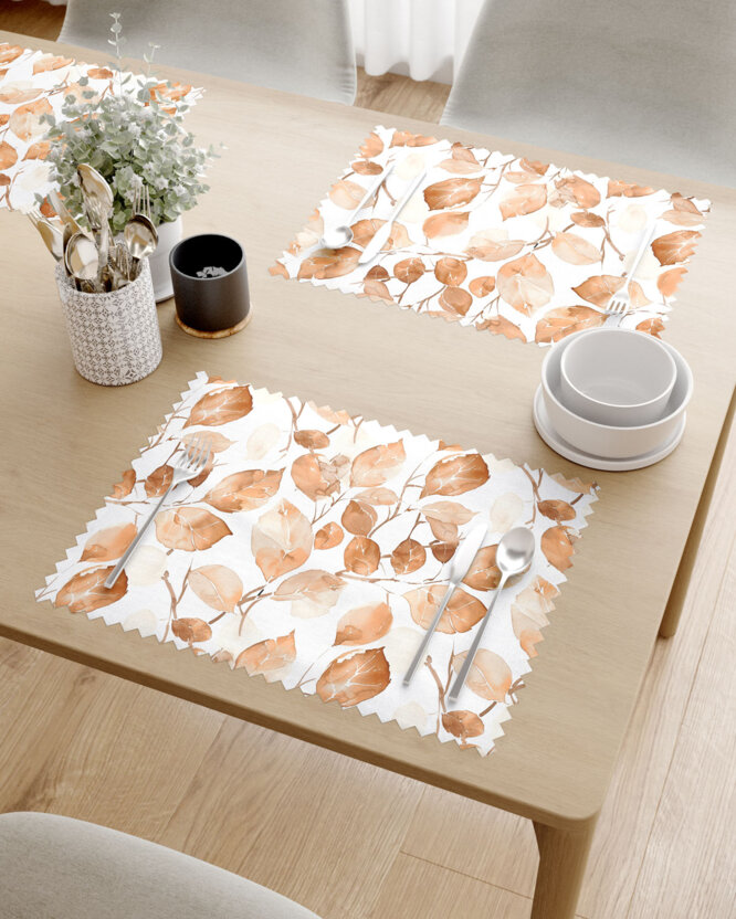 Teflon placemat voor de tafel - Afdrukken van bladeren - set 2 stuks
