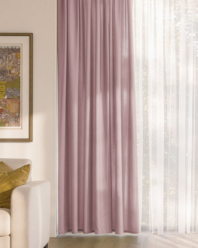 Decoratief gordijn Marbella - oudroze