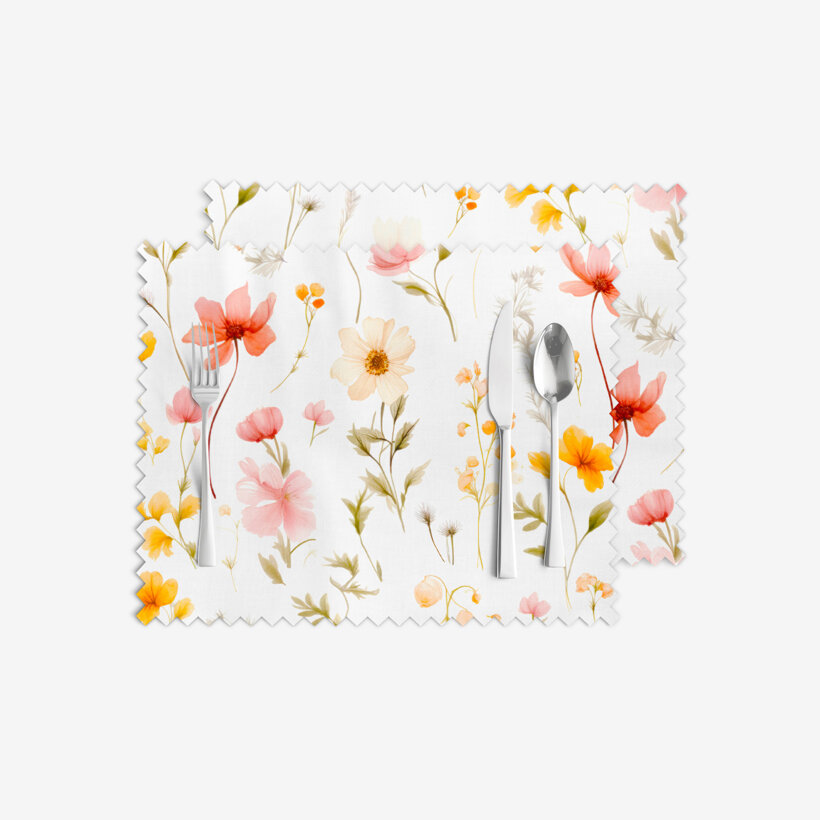 Teflon tafelplacemat - Bloemenparadijs - set van 2 stuks
