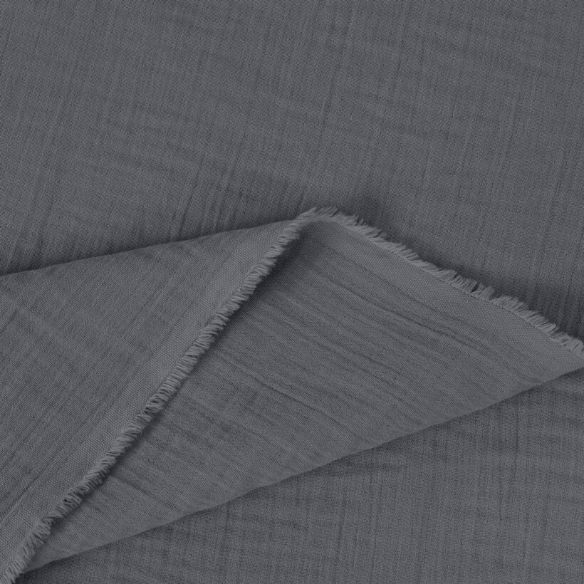 Mousseline stof - antraciet