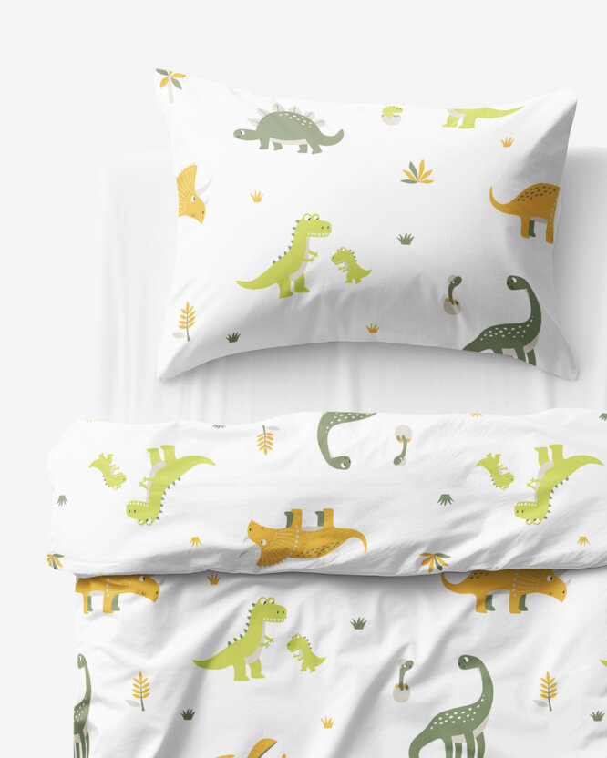 Katoenen beddengoed voor kinderen - Dinosaurus avontuur