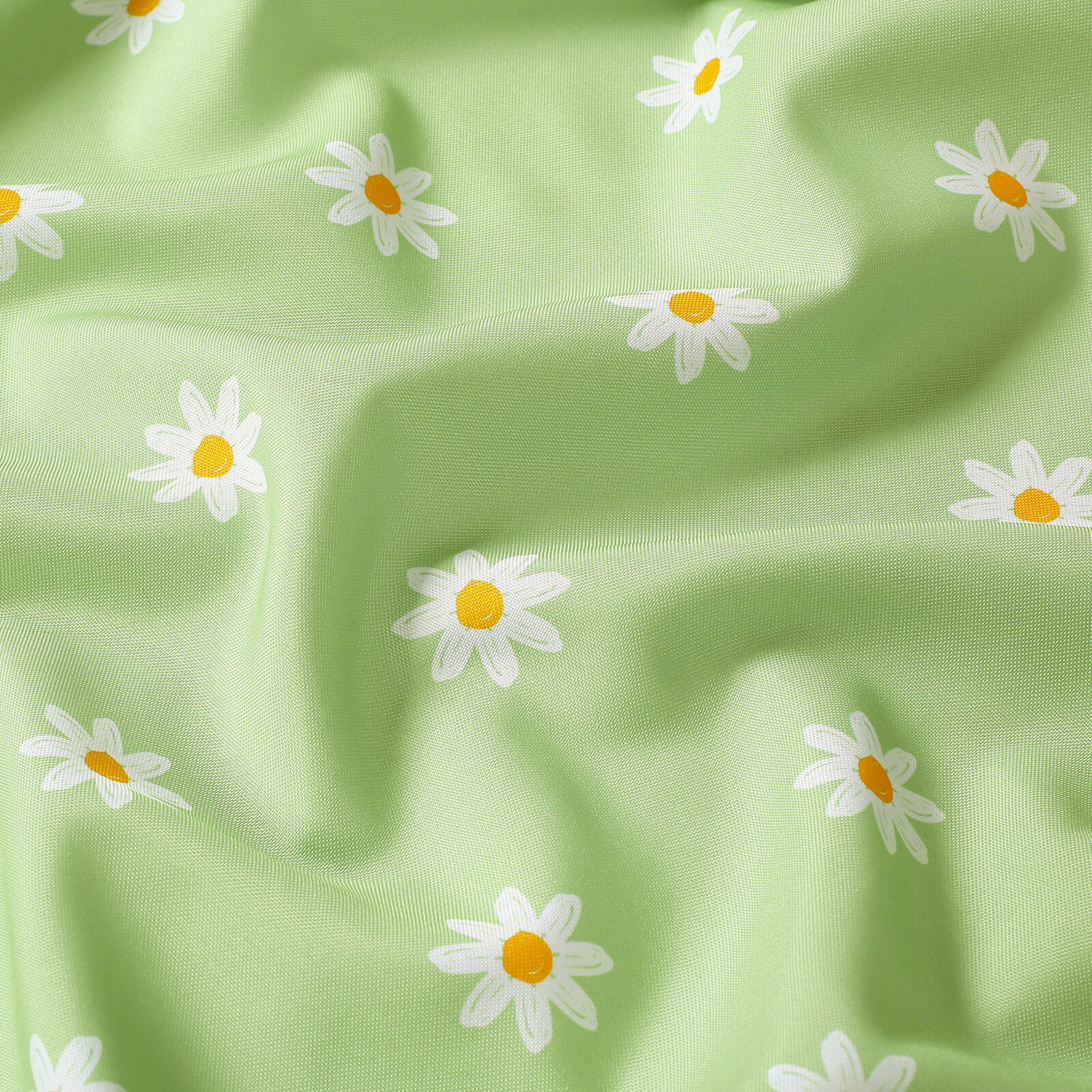 Tafelstof met tefloncoating - Margrieten op groen