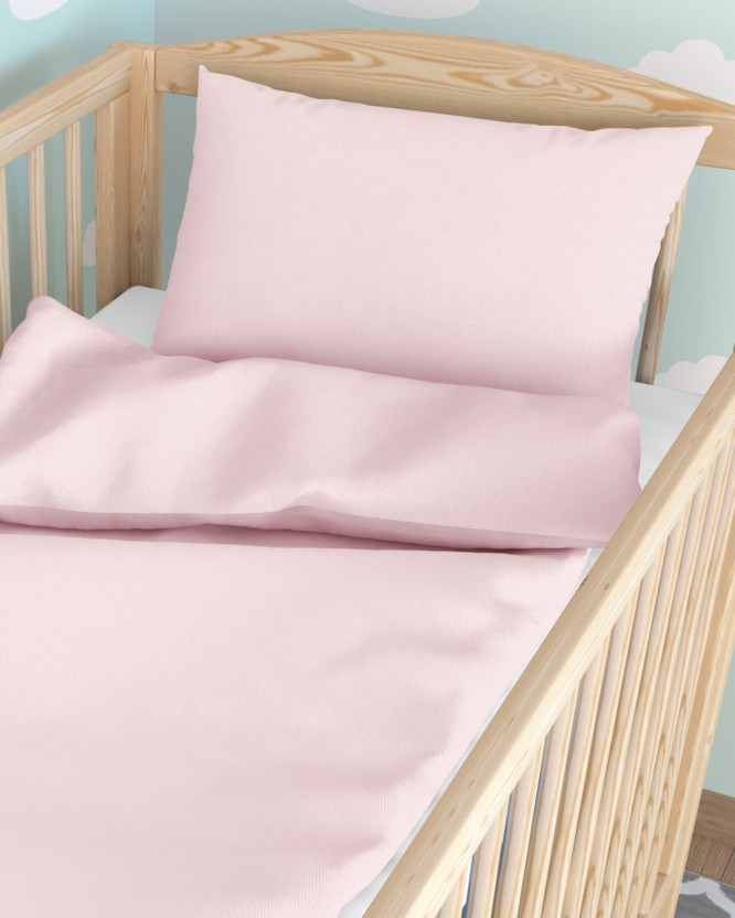 Baby katoenen beddengoed voor het ledikant - poederroze