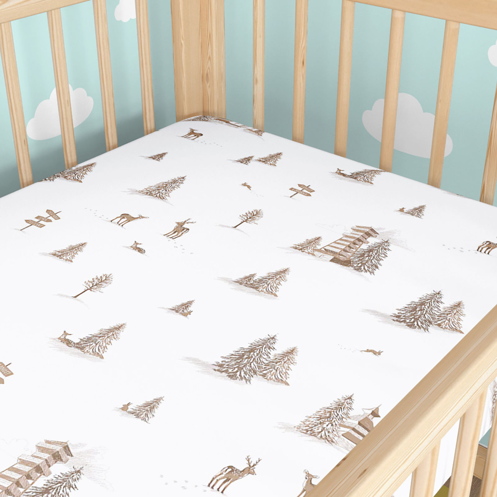 Katoenen hoeslaken voor het babybedje - Beskydy