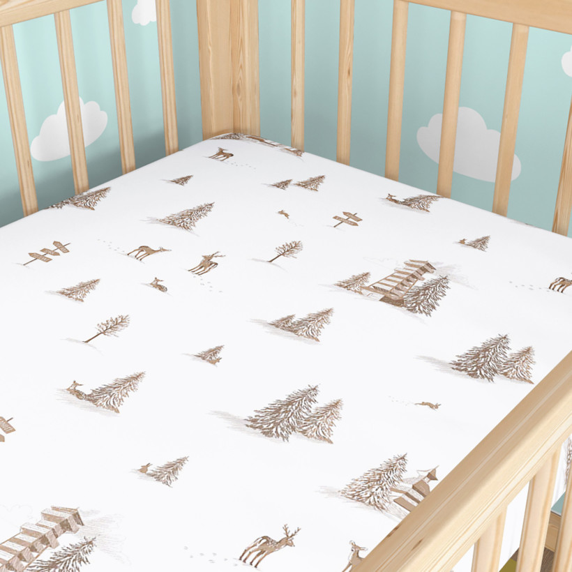 Katoenen hoeslaken voor het babybedje - Beskydy
