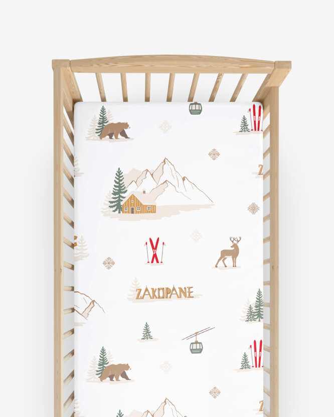 Katoenen hoeslaken voor een babybedje - Zakopane