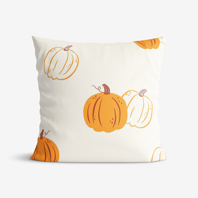 Katoenen kussensloop - Herfst pompoen