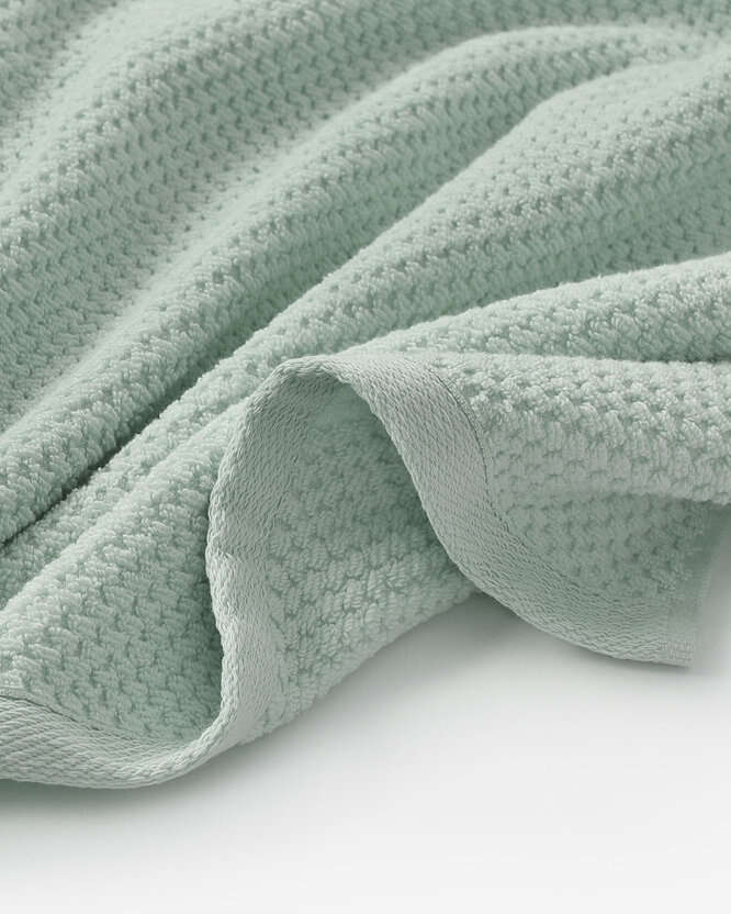 Katoenen badstof handdoek / badhanddoek Micro Pure - eucalyptus