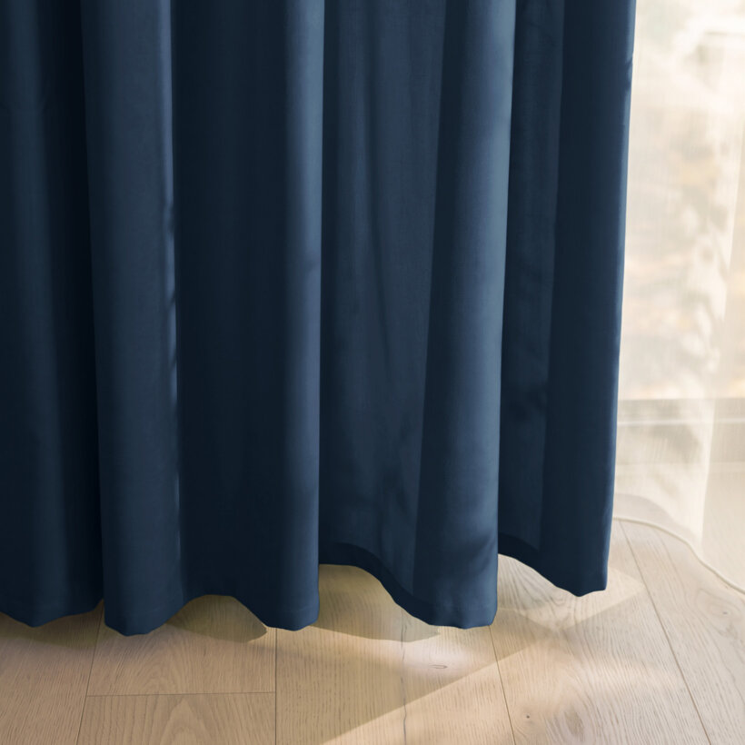 Decoratief gordijn Marbella - marineblauw